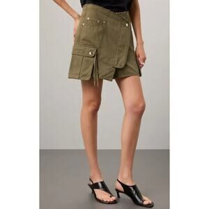Marissa Webb Green Cotton Rava Mini Skirt